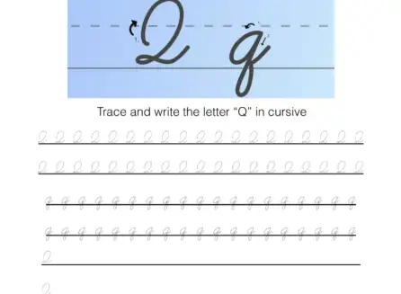 How to write a cursive q
