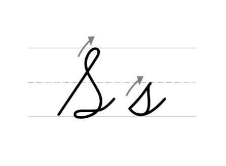 S In Cursive