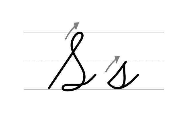 S In Cursive