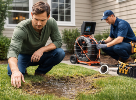 sewer line repair signs