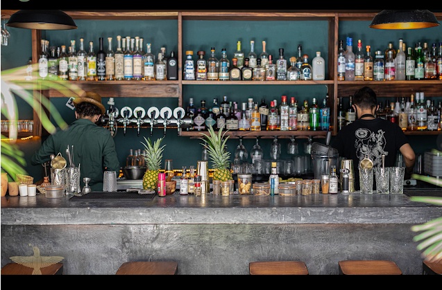 tropical bar in Puerto Vallarta
