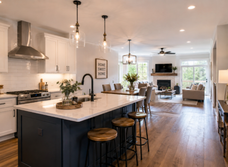 open-concept kitchen renovation in Warrington PA