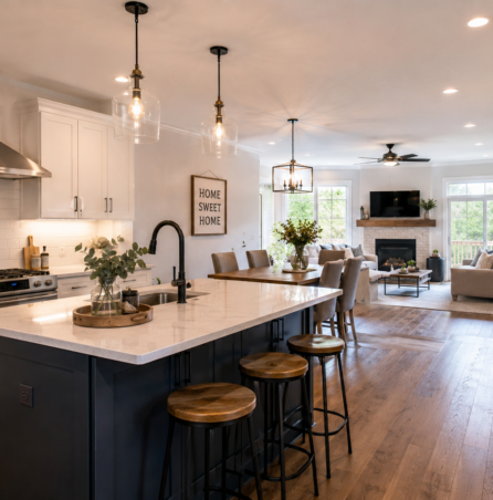 open-concept kitchen renovation in Warrington PA