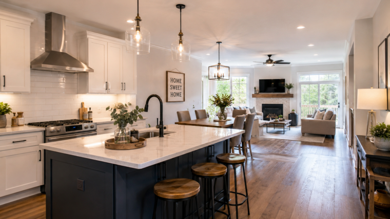 open-concept kitchen renovation in Warrington PA